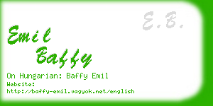 emil baffy business card